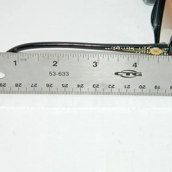 Stendhal Vintage 70’s-80’s Designer Black Glasses Frames w/ +2.50 Reader lenses - Picture 14 of 14